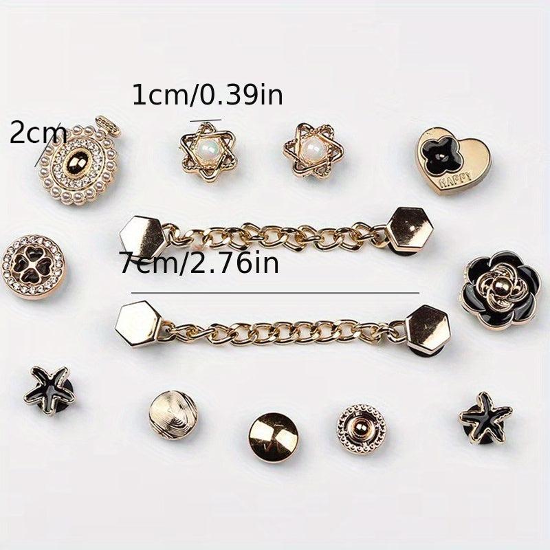 13pcs Shoe Decorations Sandals Slipper DIY Shoes Pins Kids Adults