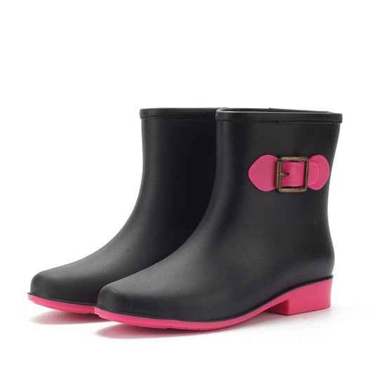 Women's Waterproof Anti-Slip Rain Boots Round Toe Short Boots