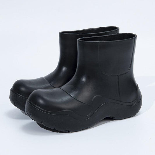 Women's Wedge Rain Boots Water Resistant Shoes