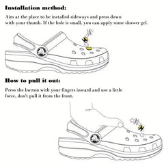 24Pcs Butterfly & Flower Shoe Charms for Clogs Sandals