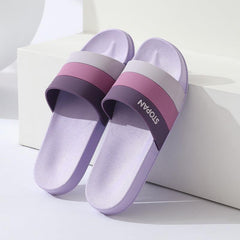 Striped Non Slip Quick drying Slippers Soft Sole Men Women Comfort Slide