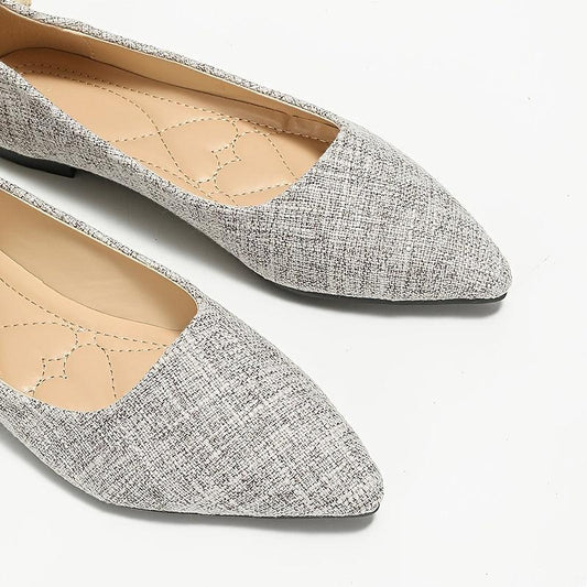 Women's Canvas Ballet Flats Soft Sole Slip On Shoes