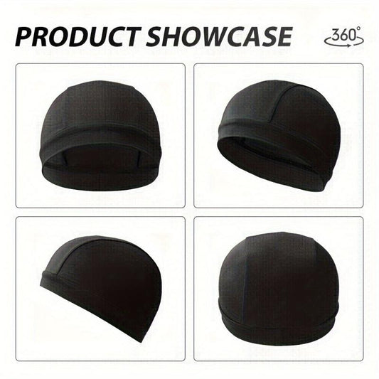 2Pcs Moisture Wicking Helmet Cap Cooling Beanie Hat For Running Cycling
