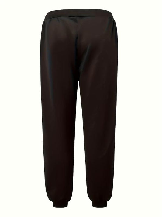 York & Number 7 Print Joggers Men's Casual Stretch Waist Drawstring Sweatpants