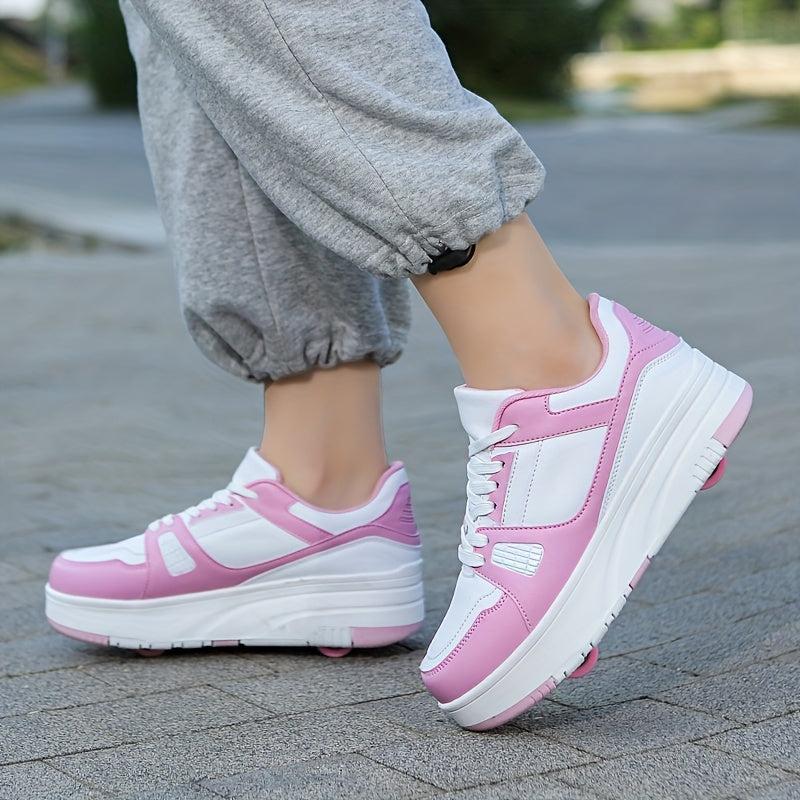 Girl's Roller Shoes Skate Sneakers For Kids