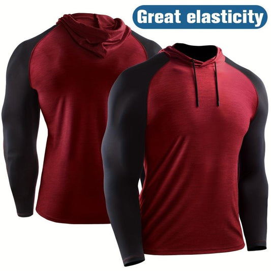 Men's Fast Drying Long Sleeve Hoodie Outdoor Sports Sweater
