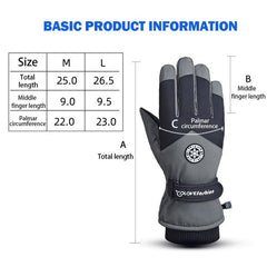 Winter Ski Gloves Touch Screen Waterproof Warm Sports Glove