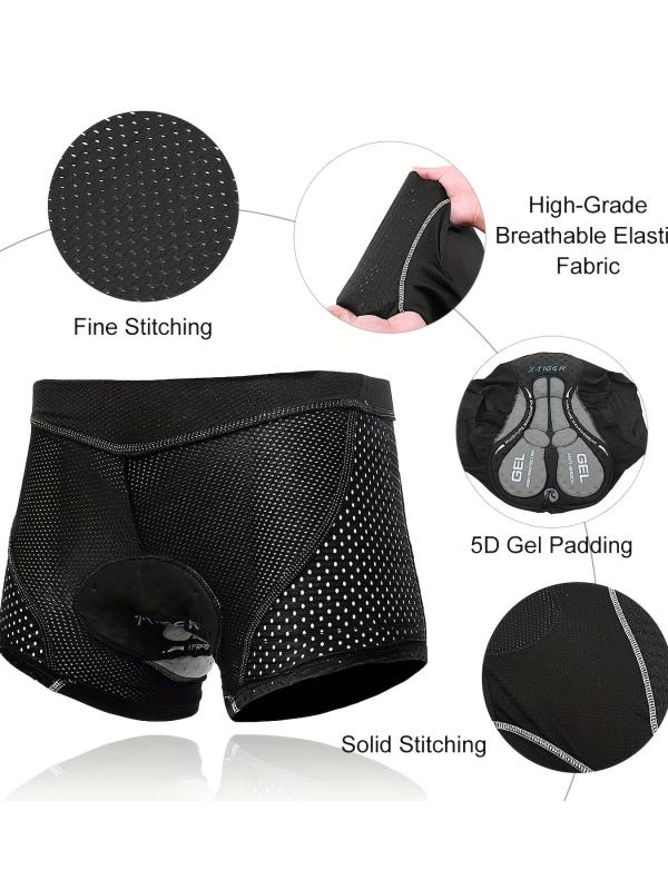 Men's Padded Cycling Shorts for Outdoor Sports