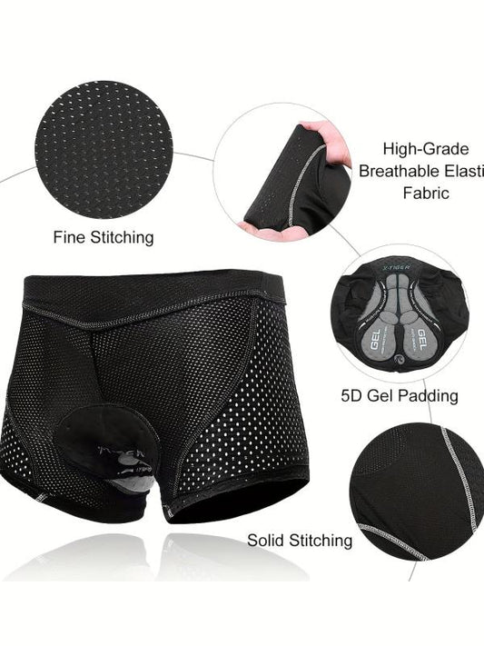 Men's Padded Cycling Shorts for Outdoor Sports