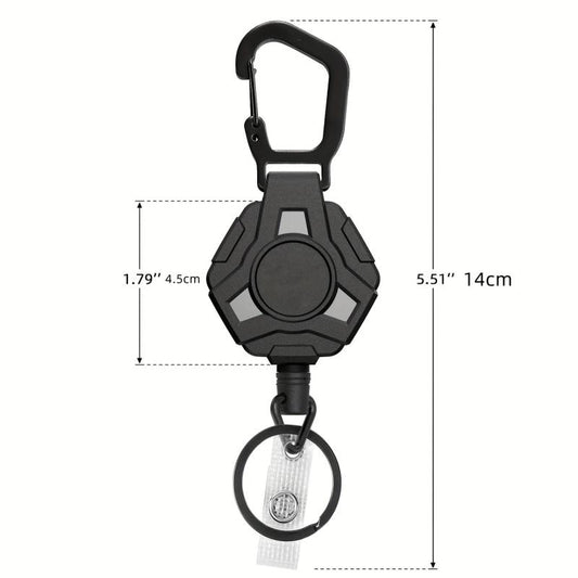 Heavy Duty Retractable Keychain with Metal Buckle