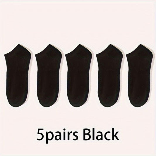 10 Pairs Men's Women's Low Cut Socks Breathable Comfortable for Spring