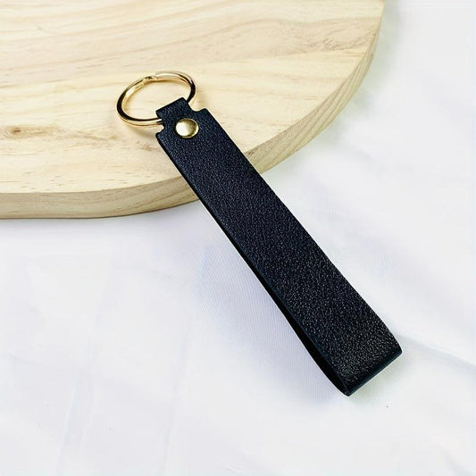 Stylish PU Leather Keychain Key Ring Gift for Him Her