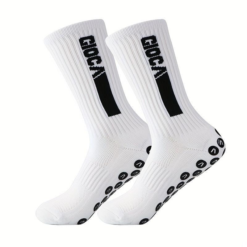 Colorful Letter Anti Skid Silicone Football Socks Men Women
