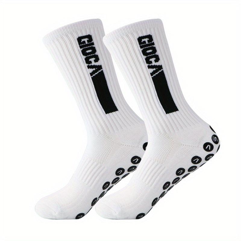 Colorful Letter Anti Skid Silicone Football Socks Men Women