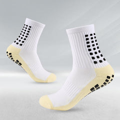 1 Pair Men's Sticky Socks for Football Basketball Sports Padded Grip