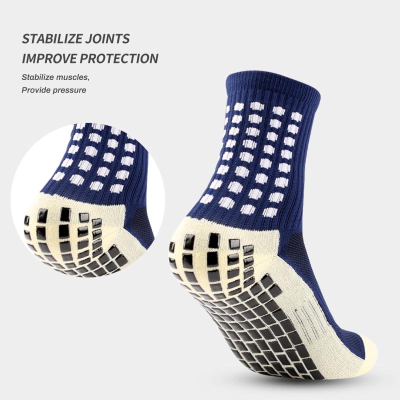 1 Pair Men's Sticky Socks for Football Basketball Sports Padded Grip
