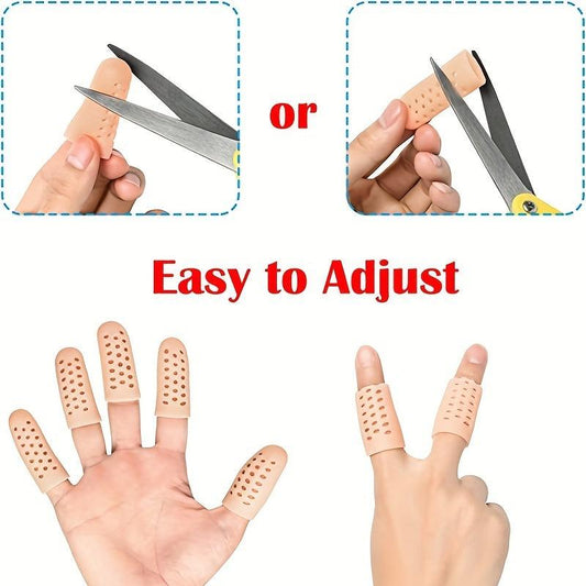 10pcs Silicone Finger Caps for Finger Cracking Eczema Blisters Corns Broken Toe