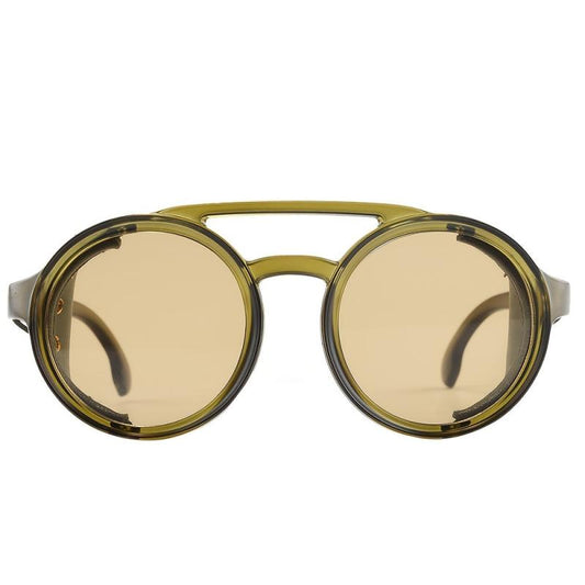 KEITHION Steampunk Style Round Vintage Sunglasses