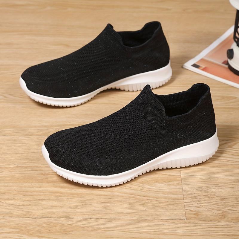 Women's Knit Walking Shoes Running Shoes Slip on Sports Sneakers