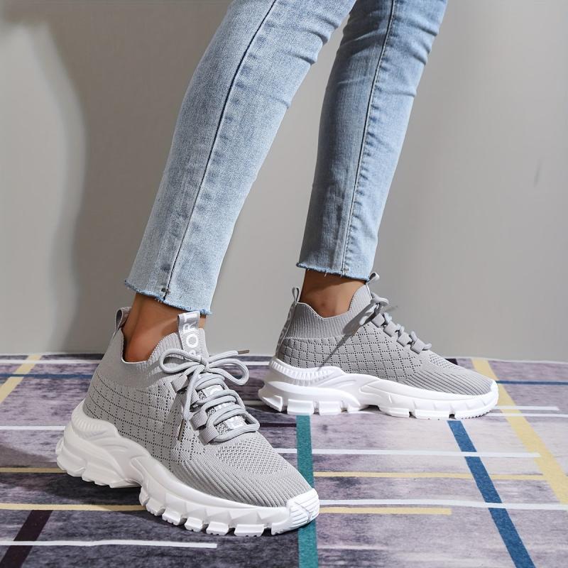 Mesh Breathable Chunky Sports Shoes Lightweight Running Shoes Women's Footwear