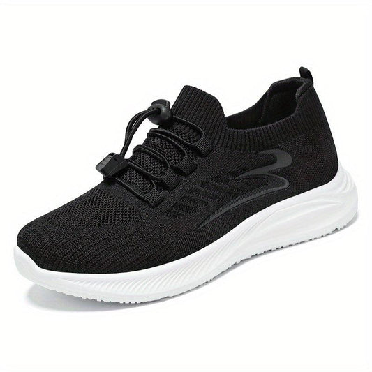 Soft Thick Sole Shock Absorption Flying Woven Shoes Lightweight