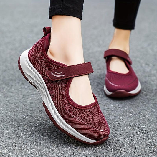 Women's Backless Walking Shoes Flying Woven Slip on Sneakers