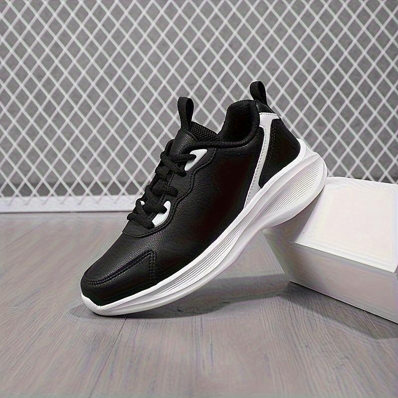 Women's Faux Leather Running Shoes Non Slip Sneakers