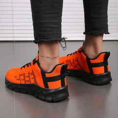 Breathable Flying Woven Running Shoes Lightweight Shock Absorption Sneakers