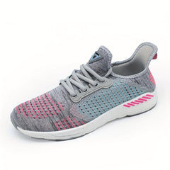 Women's Woven Flat Running Shoes Anti slip Casual Sneakers