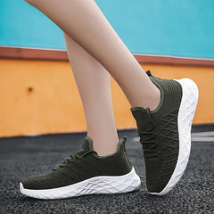 Soft Thick Sole Shock Absorption Running Shoes Mesh Breathable Lightweight