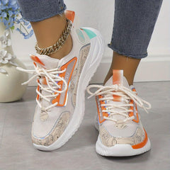 Women's Lace-up Mesh Running Shoes Outdoor Athletic Sneakers