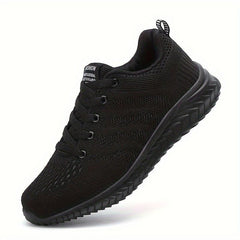 Mesh Flying Woven Running Shoes Lace Up Soft Sole Sports Shoes Women's