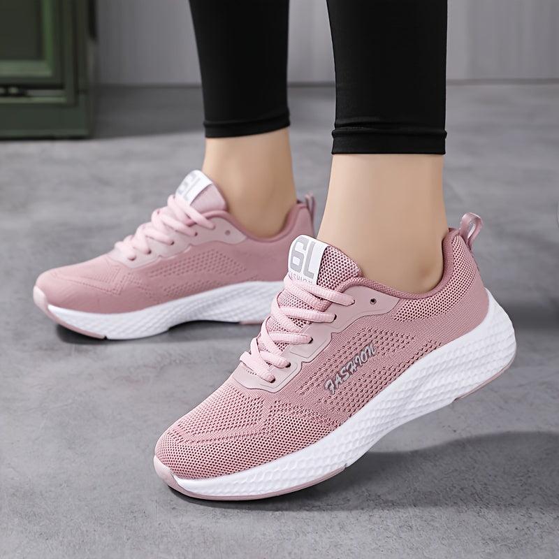 Women's Comfy Athletic Running Shoes Lace-up Breathable Walking Sneakers