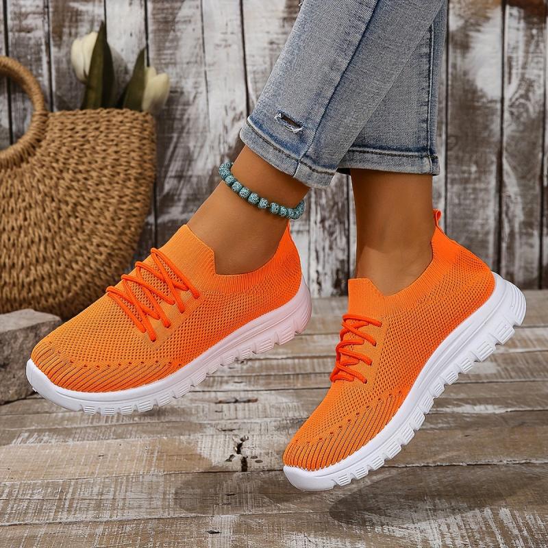 Women's Mesh Breathable Woven Shoes Casual Non Slip Running Sneakers