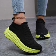 Women's Breathable Running Shoes Stylish Thick Bottom Sneakers