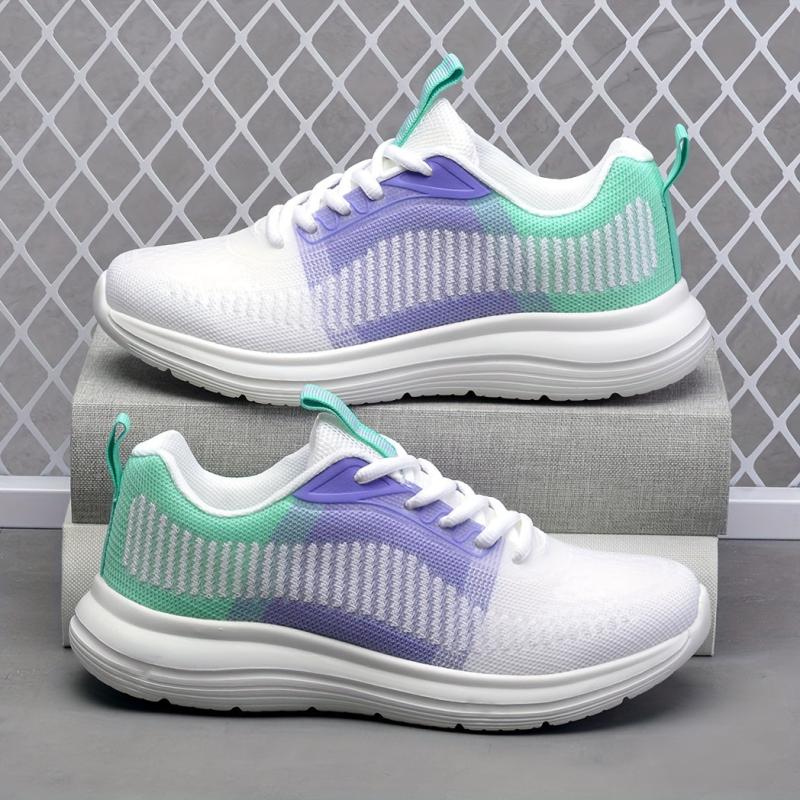 Women's Ombre Mesh Athletic Running Shoes Lace-up Casual Sneakers
