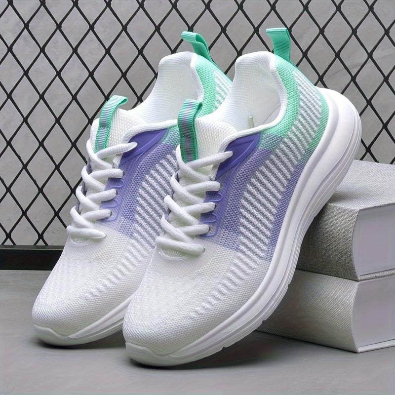 Women's Ombre Mesh Athletic Running Shoes Lace-up Casual Sneakers