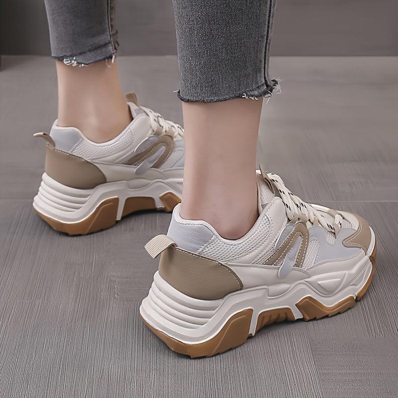 Chunky Sneakers Breathable Thick Sole Running Sneakers Women's Casual Shoes