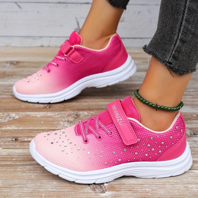 Women's Gradient Rhinestone Sports Shoes Lightweight Comfortable