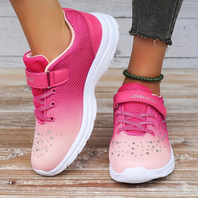 Women's Gradient Rhinestone Sports Shoes Lightweight Comfortable