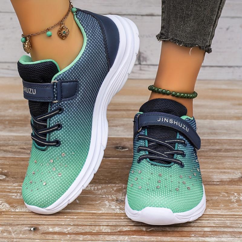 Women's Gradient Rhinestone Sports Shoes Lightweight Comfortable