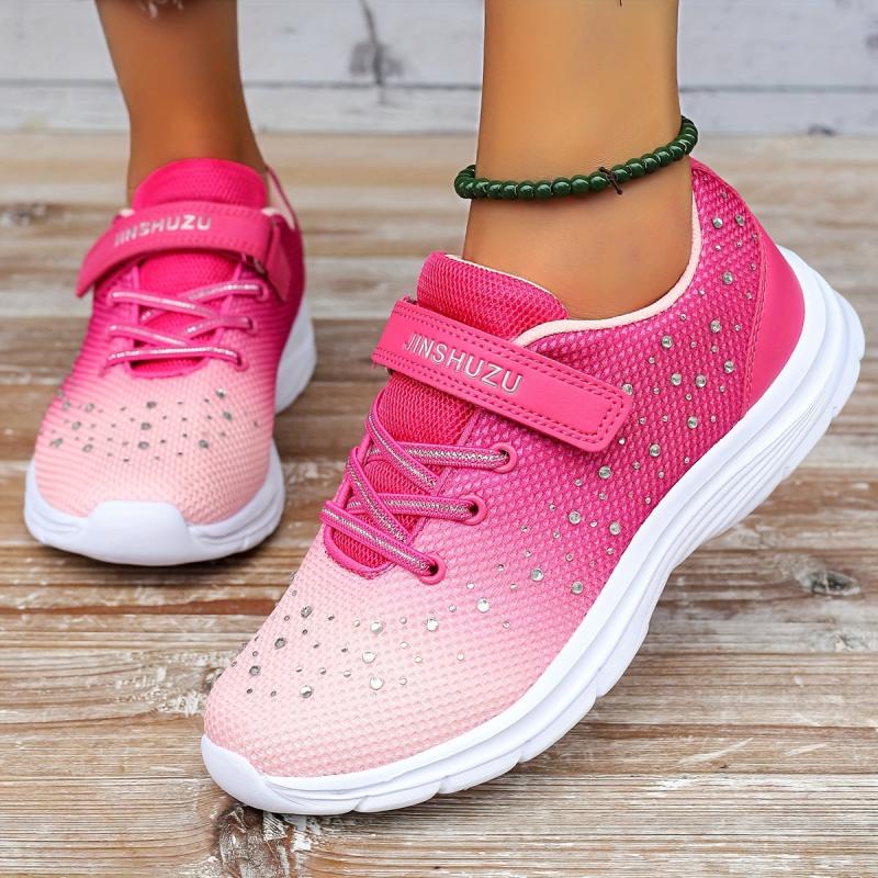 Women's Gradient Rhinestone Sports Shoes Lightweight Comfortable