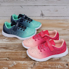 Women's Gradient Rhinestone Sports Shoes Lightweight Comfortable