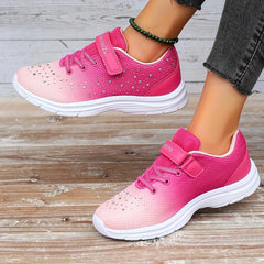 Women's Gradient Rhinestone Sports Shoes Lightweight Comfortable
