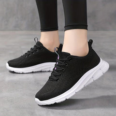 Women's Sporty Non-slip Running Shoes Lace Up Outdoor Mesh Sneakers Lightweight