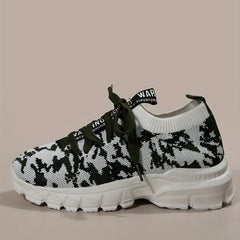 Women's Shock Absorbing Woven Sneakers Lightweight Sports Shoes