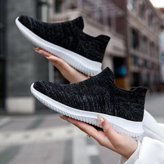 Women's Slip on Athletic Running Shoes, Breathable Woven