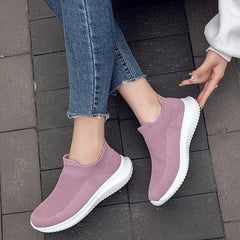 Women's Slip on Athletic Running Shoes, Breathable Woven