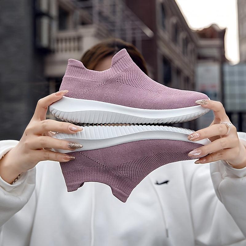 Women's Slip on Athletic Running Shoes, Breathable Woven