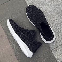 Women's Slip on Athletic Running Shoes, Breathable Woven